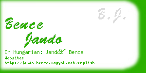 bence jando business card